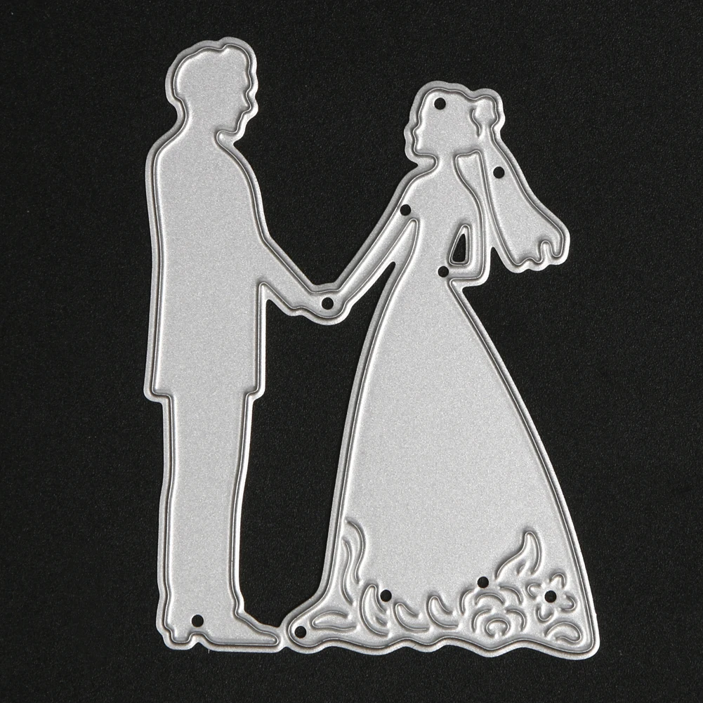 1pc Bride Groom Wedding Couple Metal Cutting Dies Stencils DIY ...