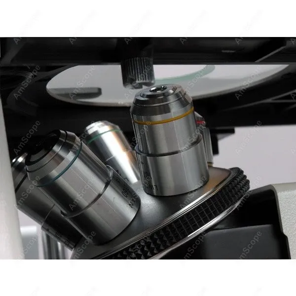 
AmScope Supplies 1500X Phase Contrast Inverted Fluorescence Microscope + 1.4MP B/W Cam 