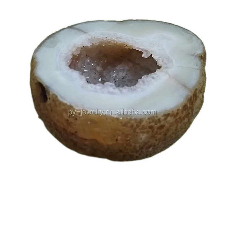 Wholesale Natural Geode Brazil Agate Candle Holder