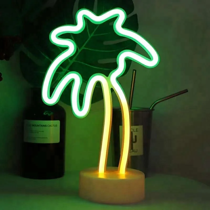 Palm Tree LED Neon Table Lamp