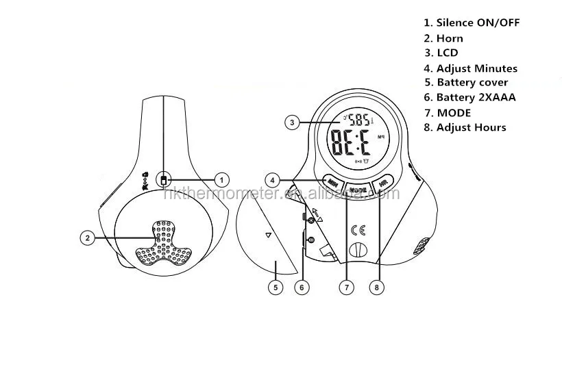 Цифровые говорящие часы для слепых замков