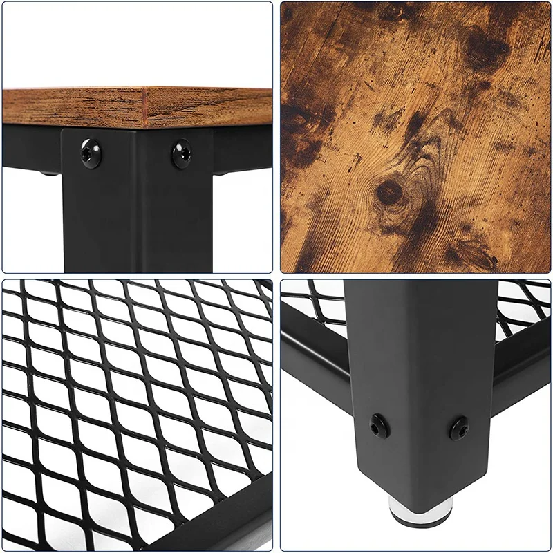 Wholesale Furniture Manufacturers Dark Bedside Small Corner End Table Small Metal Side Table