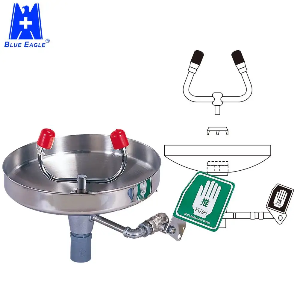 Stainless steel Wall Mounted Type Emergency Eye Wash Station