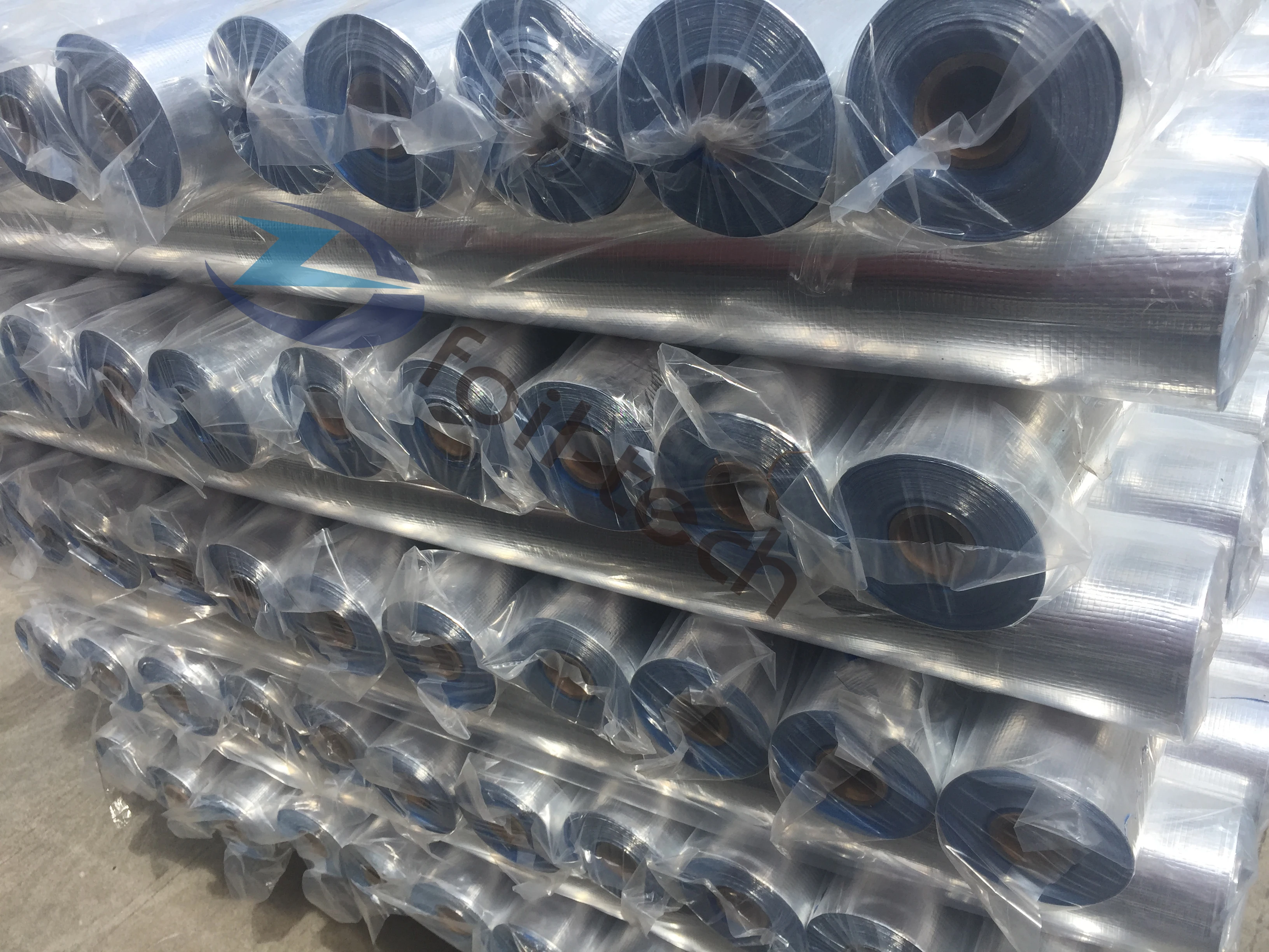 Reflecting Aluminum Radiant Barrier Attic Foil Faced Woven Fabric roof foil heat thermal insulation white solid