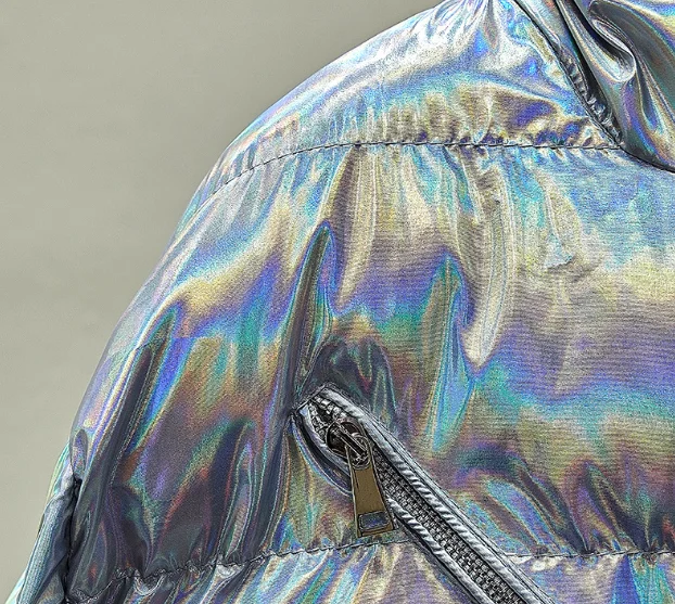 Man Holographic Jacket Rainbow Laser Hologram Fashion Coat jackets men custom