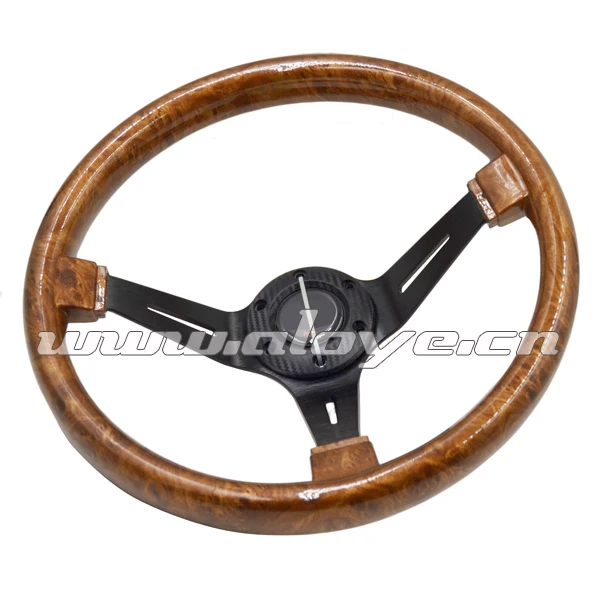 350 мм коричневый деревянный Автомобильный руль (70 мм PCD)