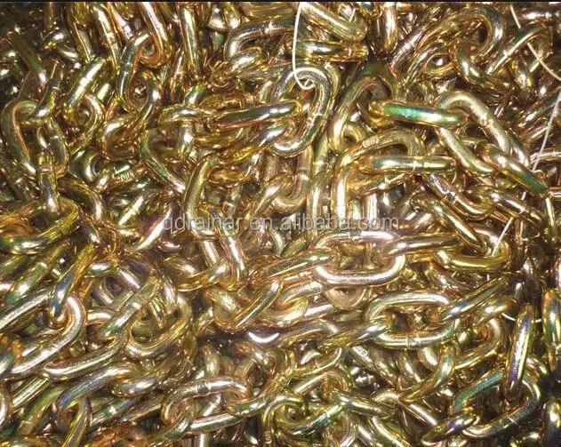 yellow zinc galvanized  coated welded link chain