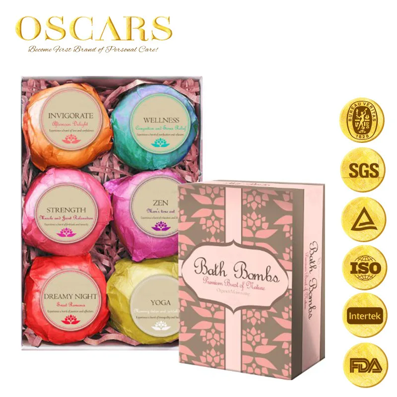 5.5 OZ Organic gift sets bath bomb bath fizzer