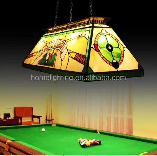 T402 Tiffany style  glass lamp shade pendant Stained Glass  4-Light Knockdown Frame Billiard Pool Table Light