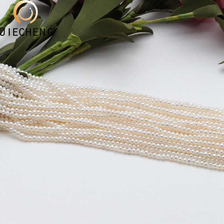 AA+ grade 2-3mm half round freshwater  natural cultured pearl necklace farm river water pearls strand