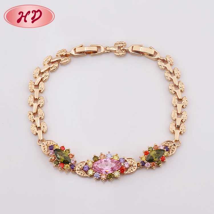 Cheap Saudi Women 18K Rose Gold Jewelry Bracelet in Guangzhou