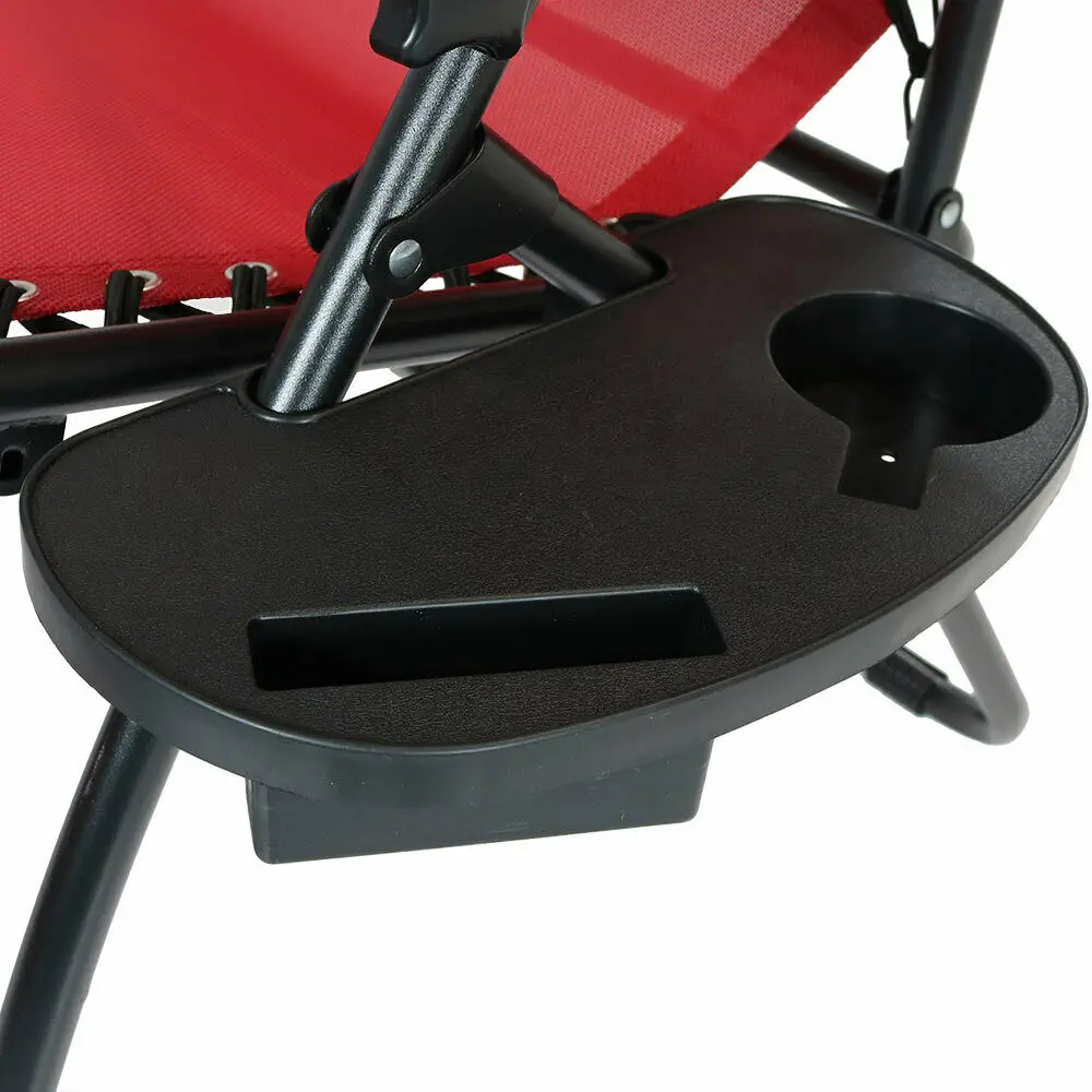 Zero Gravity Reclining Lounge Chairs - Set of 2 with Side Table