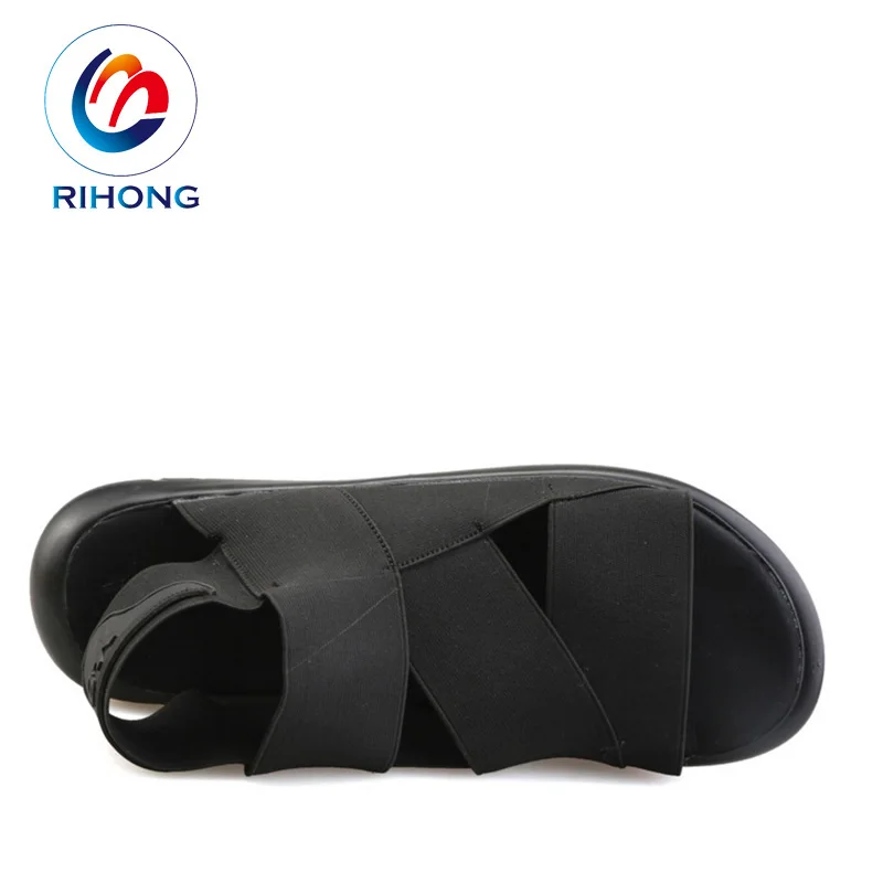 China wholesale hot selling classic black summer gent sandal man