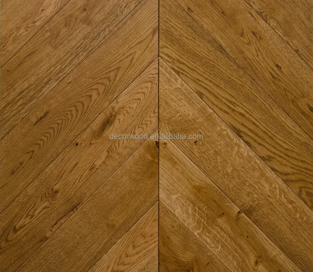 Oak engineered classic chevron parquet wood flooring