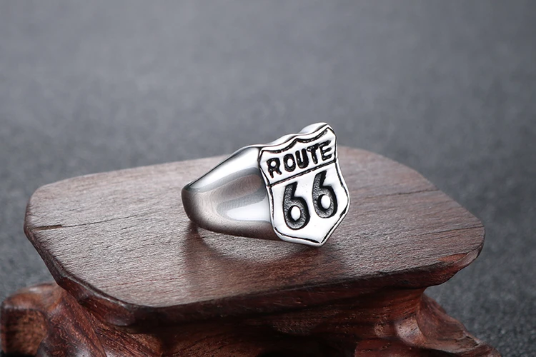 Мужские Кожаные Мотоциклетные Перчатки без клуб дорога 66 тема Байкер Harley направляющее кольцо из нержавеющей стали или американским размерам 7-13 лет