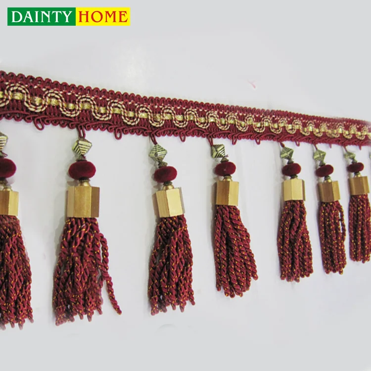 Прямая цена завода в Китае Alibaba красные бусы с бахромой аксессуар
