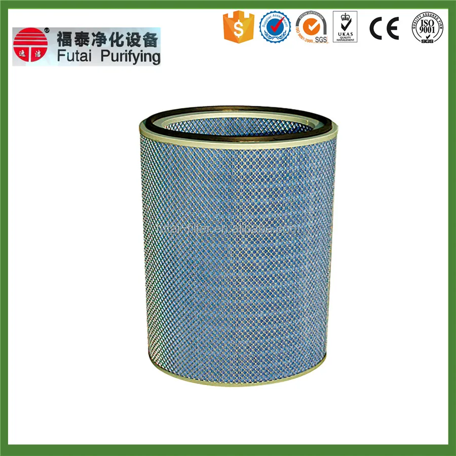 Мкм spunbonded полиэстер цилиндр плиссированные самоочищающийся воздушный фильтр-картридж