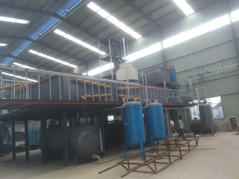 High oil yield crude tyre oil refinery plant