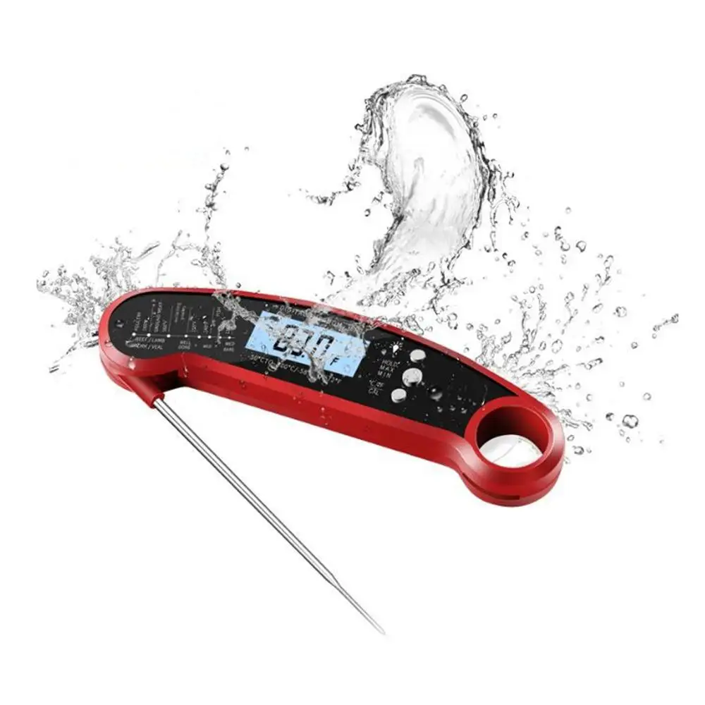 Кухонный водонепроницаемый складной термометр для мяса с щупом и мгновенным