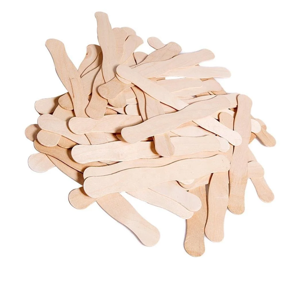 Hot Sale Creative 50Pcs Ice Cream Wood Stick Jumbo Fan Handles Craft Sticks Popsicle Sticks For Kids DIY