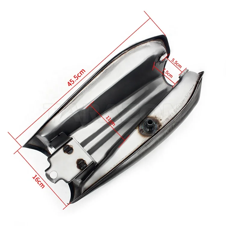Custom cafe racer motorcycle gas fuel tank