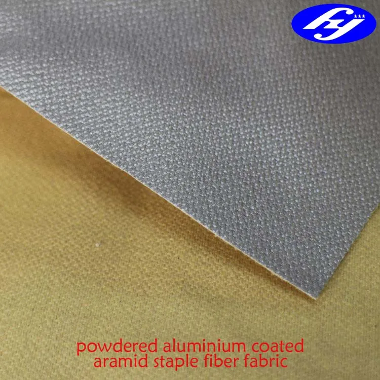 powdered aluminium coated aramid fabric for thermal insulation