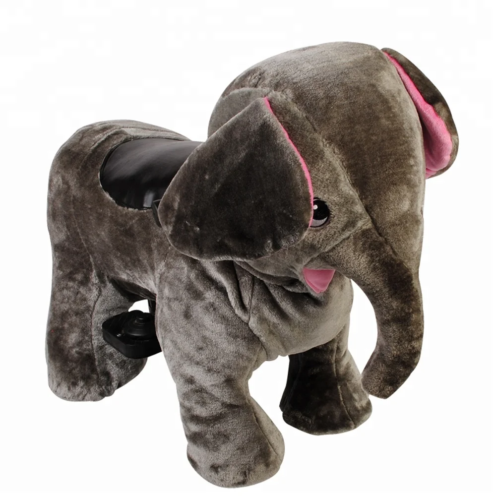 Cheap Elephant Plush Zoo Animal Electric Scooter