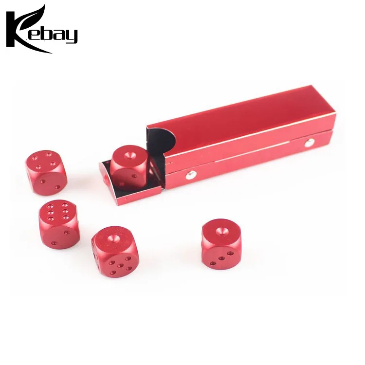 2018 Custom Metal Aluminium Alloy Gant Silver Dice For Game