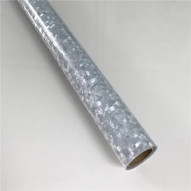 L022 3D Laser 0.3mm Decorative Removable Tinting Frosted Static Cling Self Adhesive Vinyl stained decorative glass window film