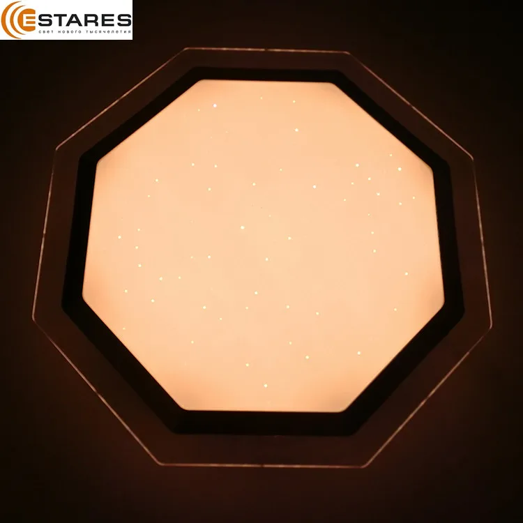LED Ceiling Light Octagon Shape 60W CCT and Brightness Dimmable Star Effect LED Crystal Newest Modern 2018 Summer Round Shape 80