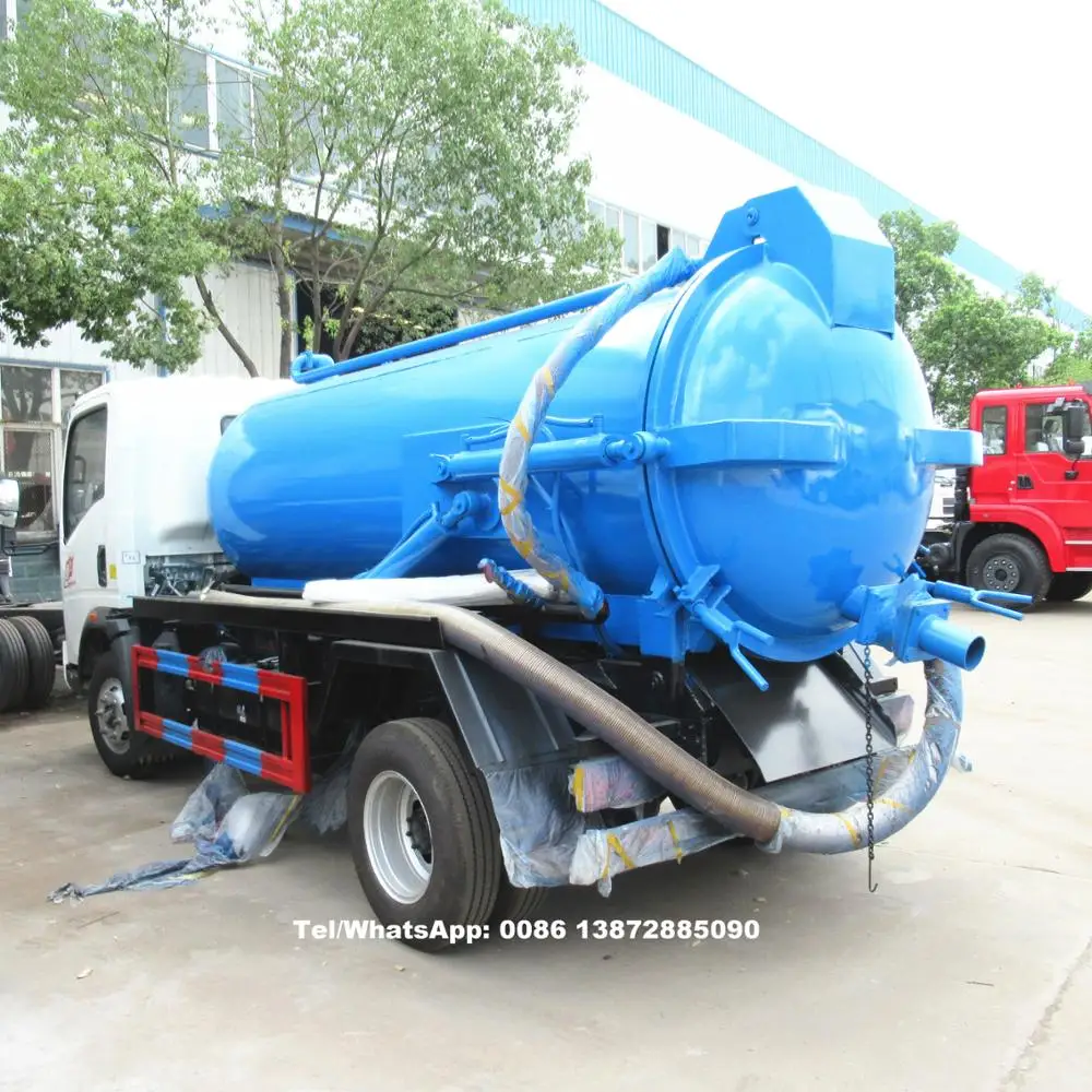 Sinotruk howo 4x2 right hand drive vacuum pump sewage suction truck  5 ton