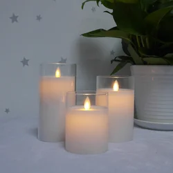 Wholesale led Glass Jar candle