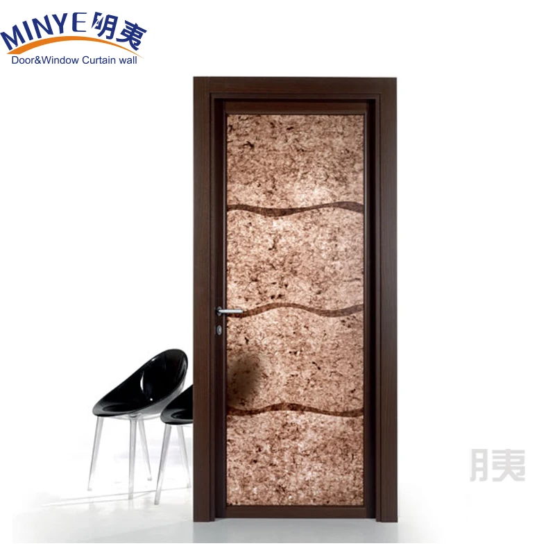 decorative PVC glass door PVC bathroom door interior