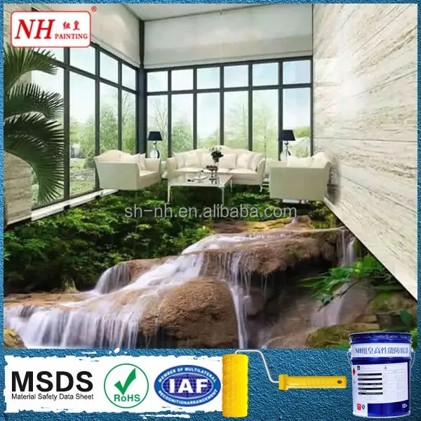 dust-free epoxy floor paint varnish for 3d