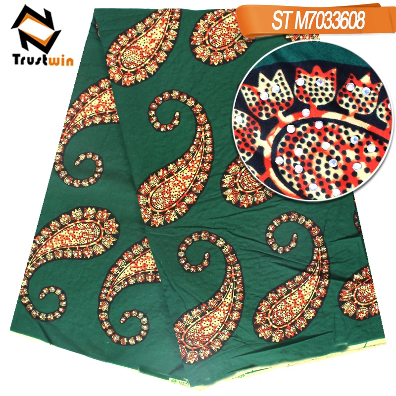 Hot sale african super java ankara wax print fabric with stones