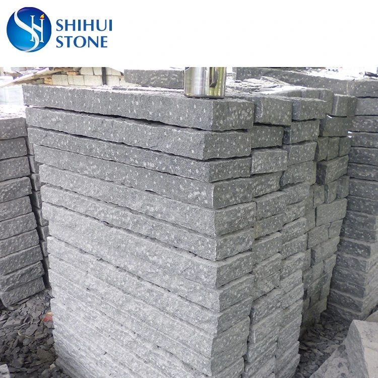 SHIHUI Border Upstand Road Side Curb Stone Price Garden Road Pool Standard Kerbstone Sizes Chinese Gey Granite Curbstone Types