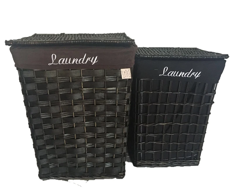 Wicker Basket With Handle Woven Storage Shopping Pick basket