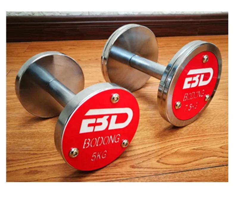 Коммерческая Тяжелая атлетика из нержавеющей стали, вращающийся набор гантелей от 2,5 кг до 100 кг