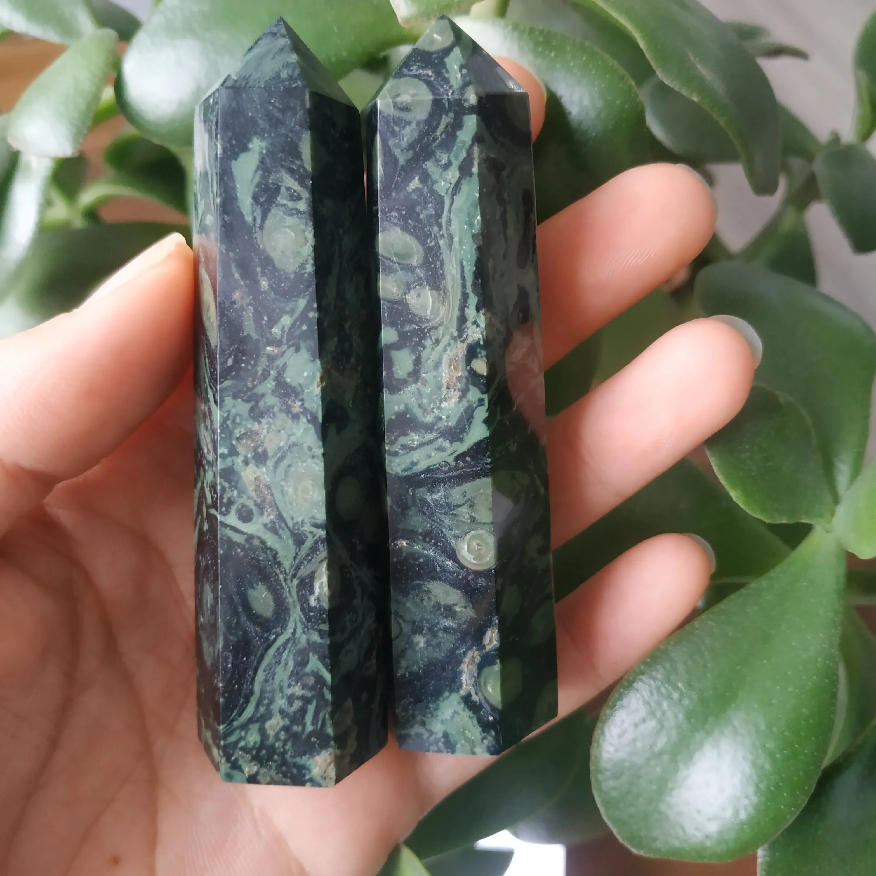 Wholesale Natural Polished Semi-precious Kambaba Quartz Crystal Healing Pencil Points For Sale