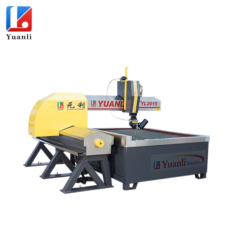 
YL brand CNC 5 axis 60000 psi abrasive high pressure waterjet cutting machine 