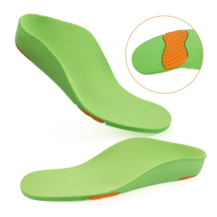 High Arch Support Hard Heel Cup BK Mesh Orthotic Kid Eva Insoles