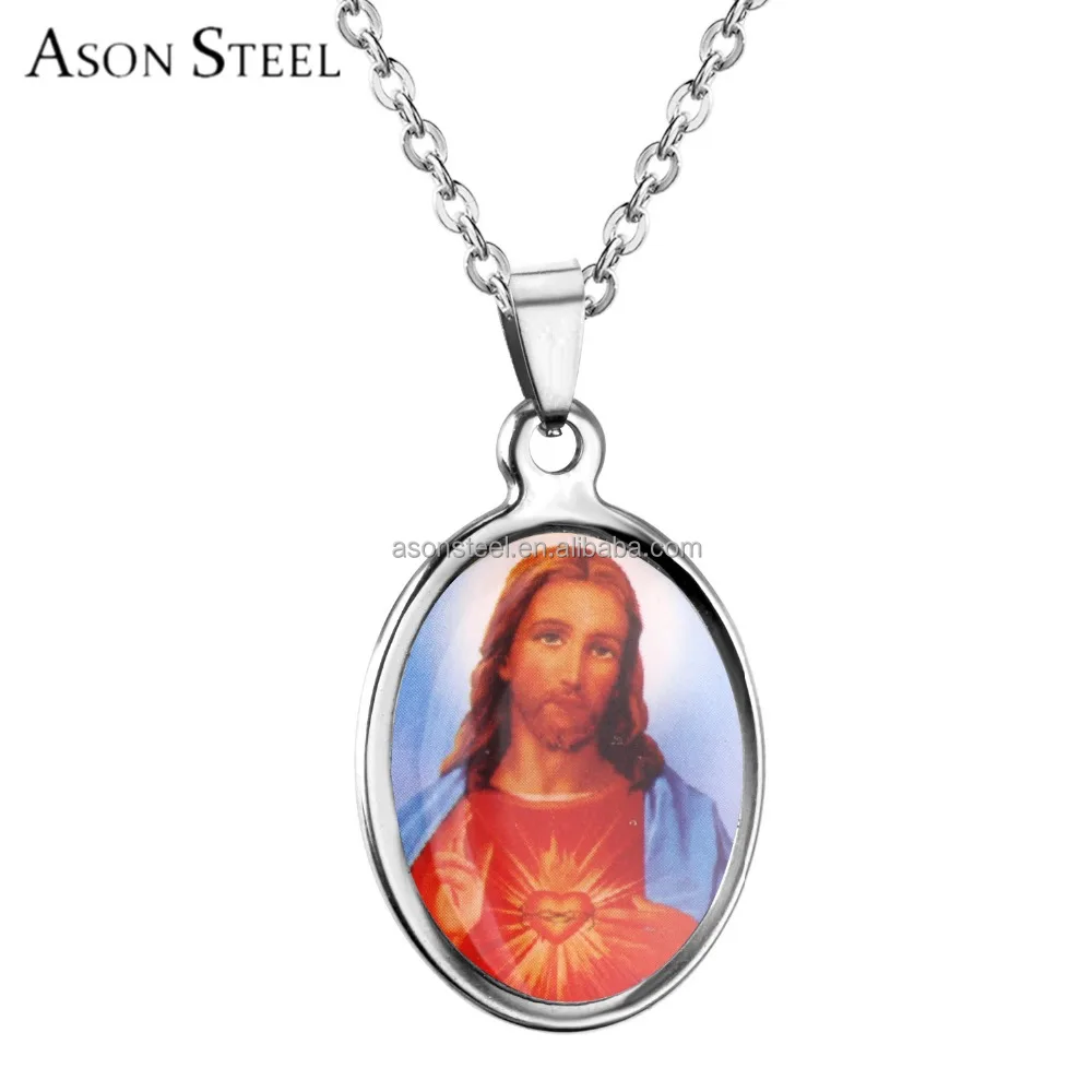 Stainless Steel Red Yellow Gold Plated INRI Jesus Piece Pendant Necklace Chain For Men Gift Vintage Christian