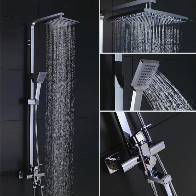 
China suppliers Bathroom Rainfall Square Shower Set with 8 inches Shower head 