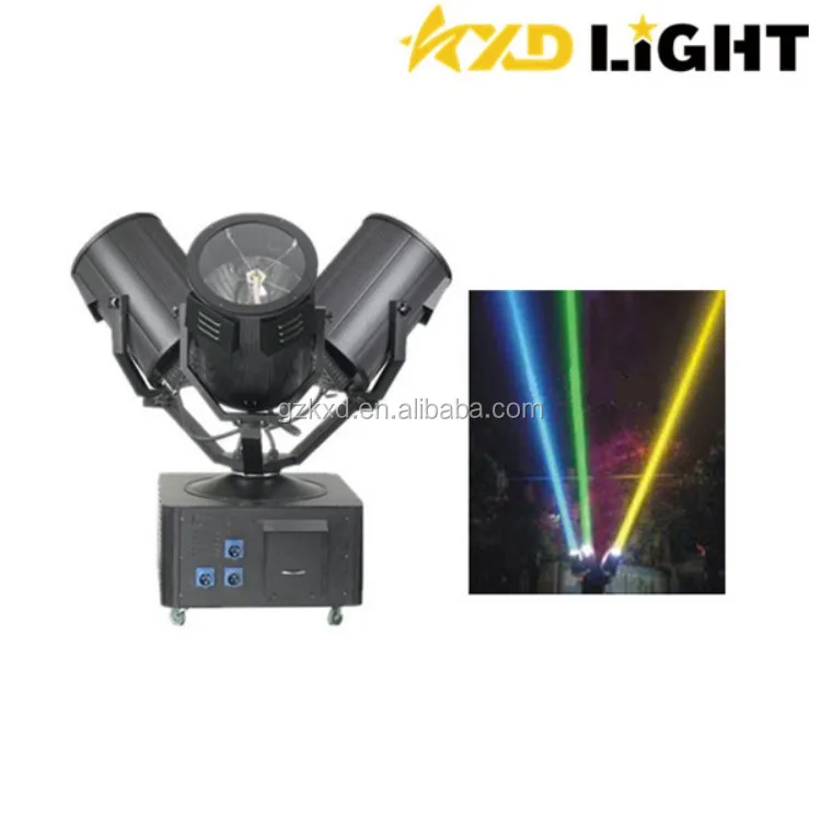 3 Heads 1000w 5000W Moving Head Beam Waterproof Tracker Search Lights Outdoor Sky Beam Light