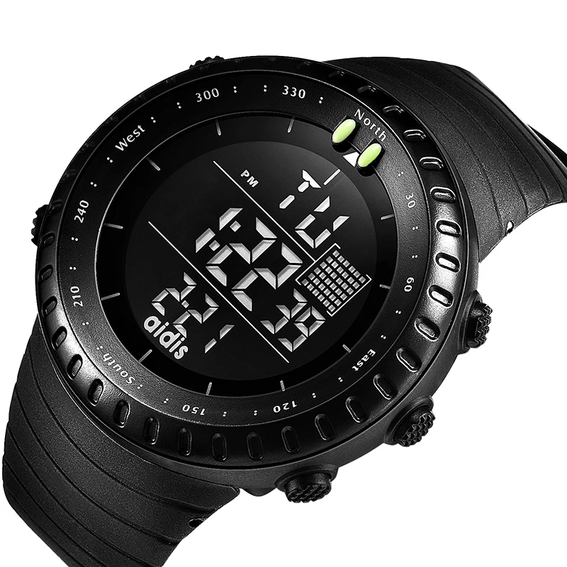 Factory Wholesale Wrist Watches Men Luxury Digital Waterproof Rubber Watch