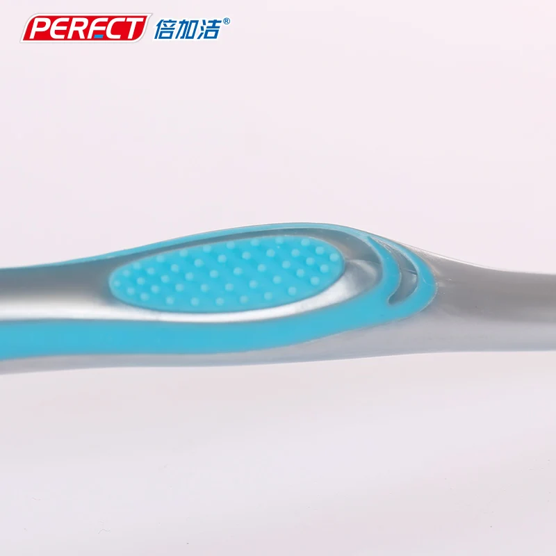 PERFECT vertical expert adult pp tpr silver toothbrush