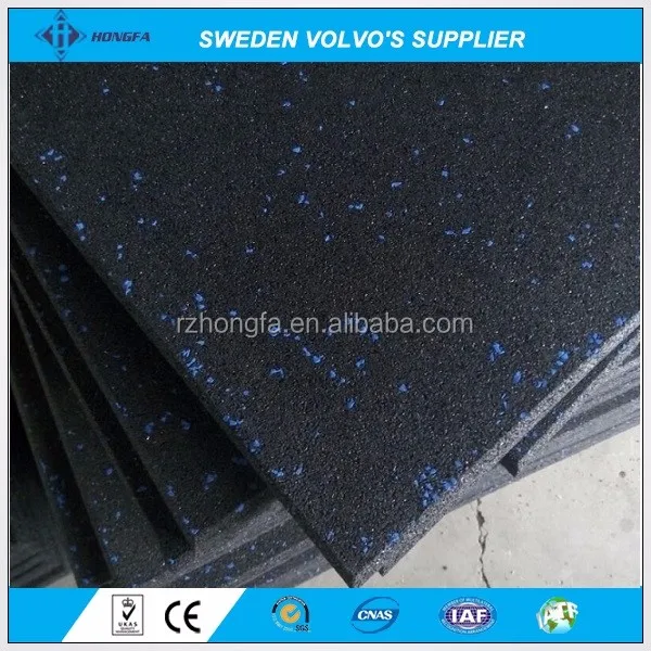 Interlocking Black Rubber Gym Flooring