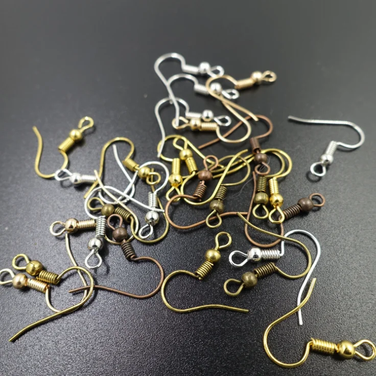 Brass Ear Hook Clasp Dangle Earring Findings For Jewelry Making Supplies