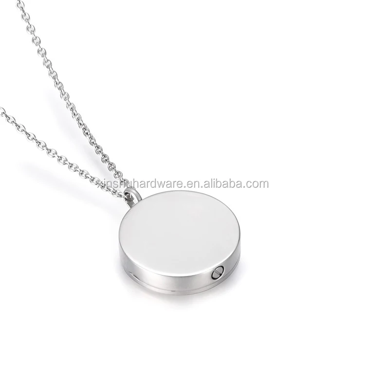 Factory Custom 316L Stainless Steel Photo Frame Diffuser Locket Keepsake Memorial Urn Jewelry Pendant Necklaces