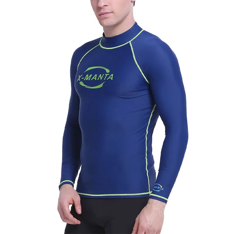 
Wholesale High Quality Custom Design Long Sleeves Blocked Rash Guard Shirt Mens Protection Swimsuits Surf 